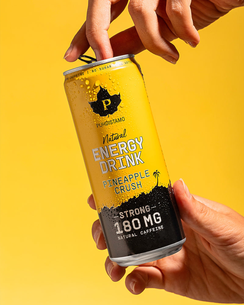 Natural Energy Drink Pineapple Crush Strong - 330 ml 24-pack