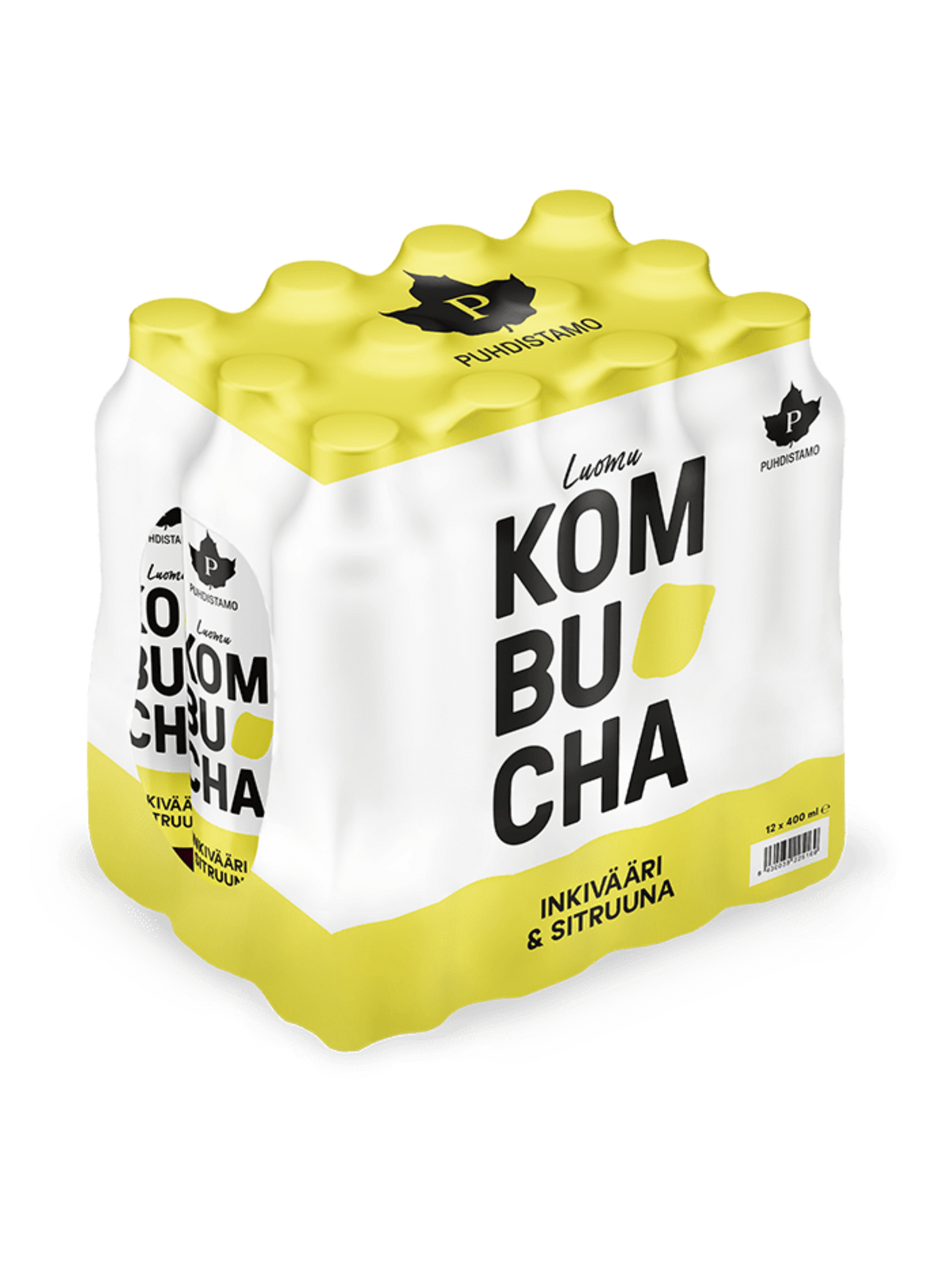 Luomu Kombucha Inkivääri & Sitruuna - 400 ml 12-pack
