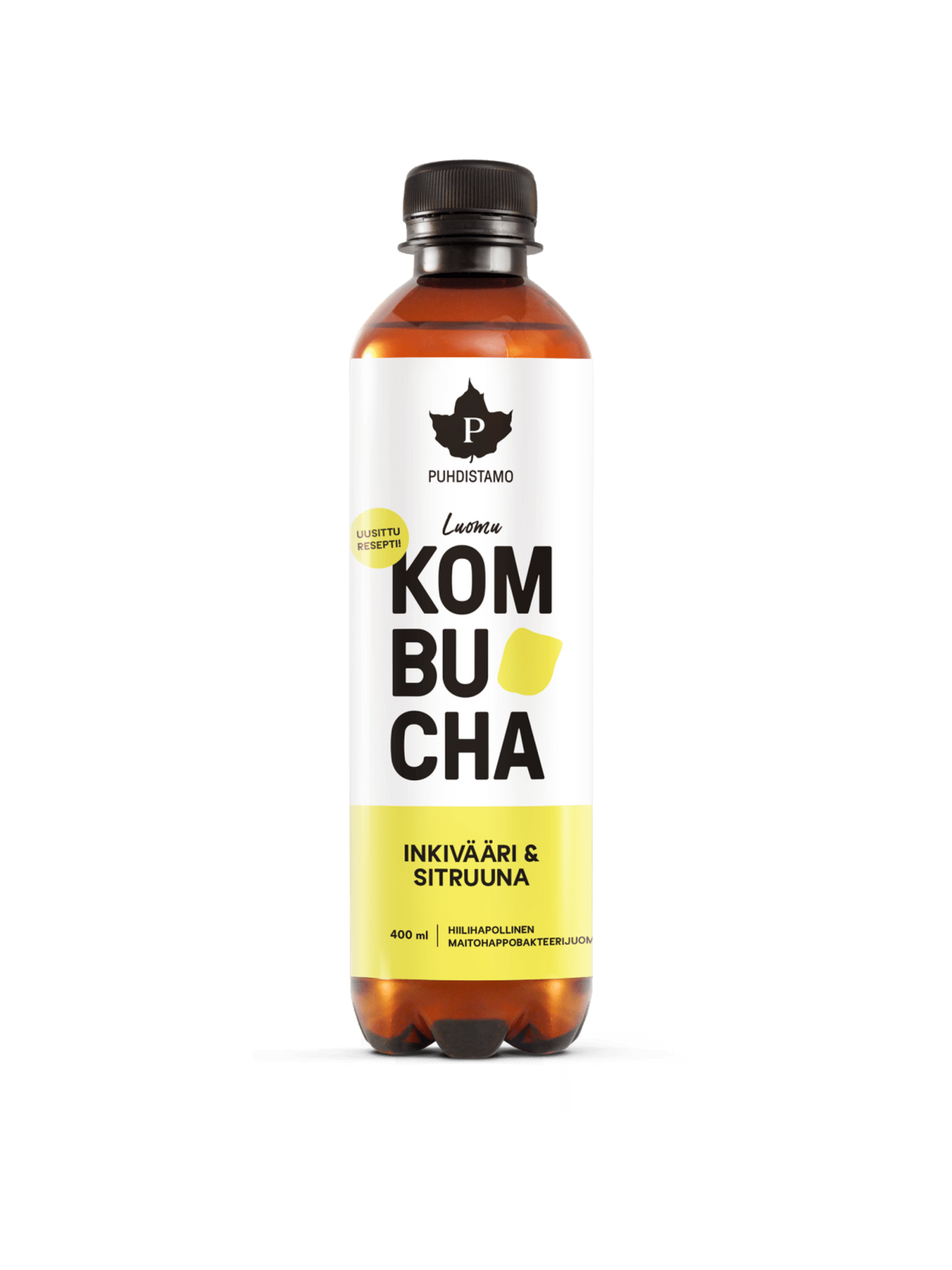 Luomu Kombucha Inkivääri & Sitruuna - 400 ml