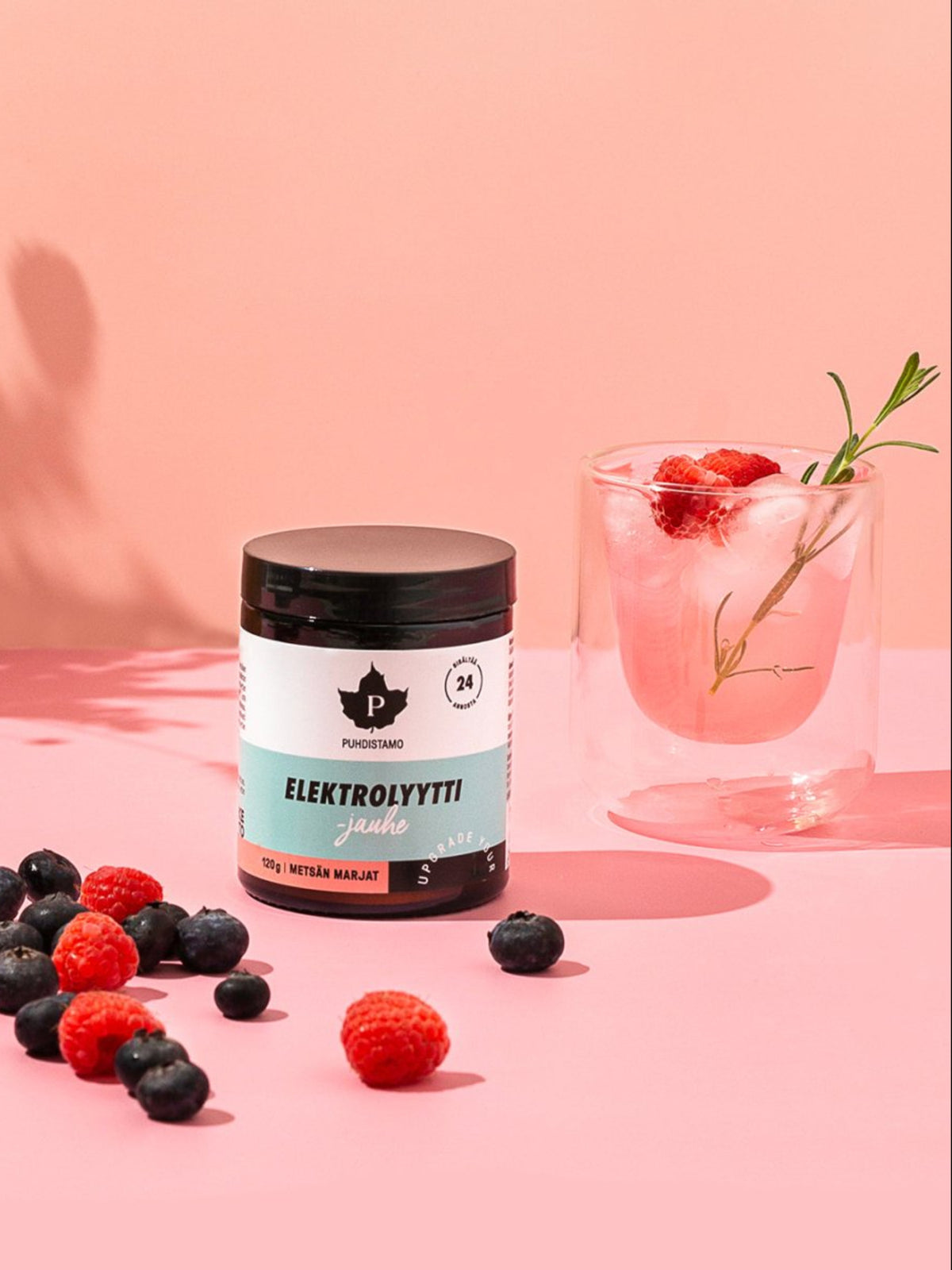 Puhdistamon Elektrolyyttijauhe Metsän marjat ja mocktail