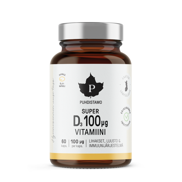 Super D-vitamiini 100 μg - 60 kaps
