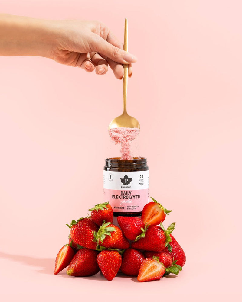 Daily Elektrolyyttijauhe Mansikka - 100 g