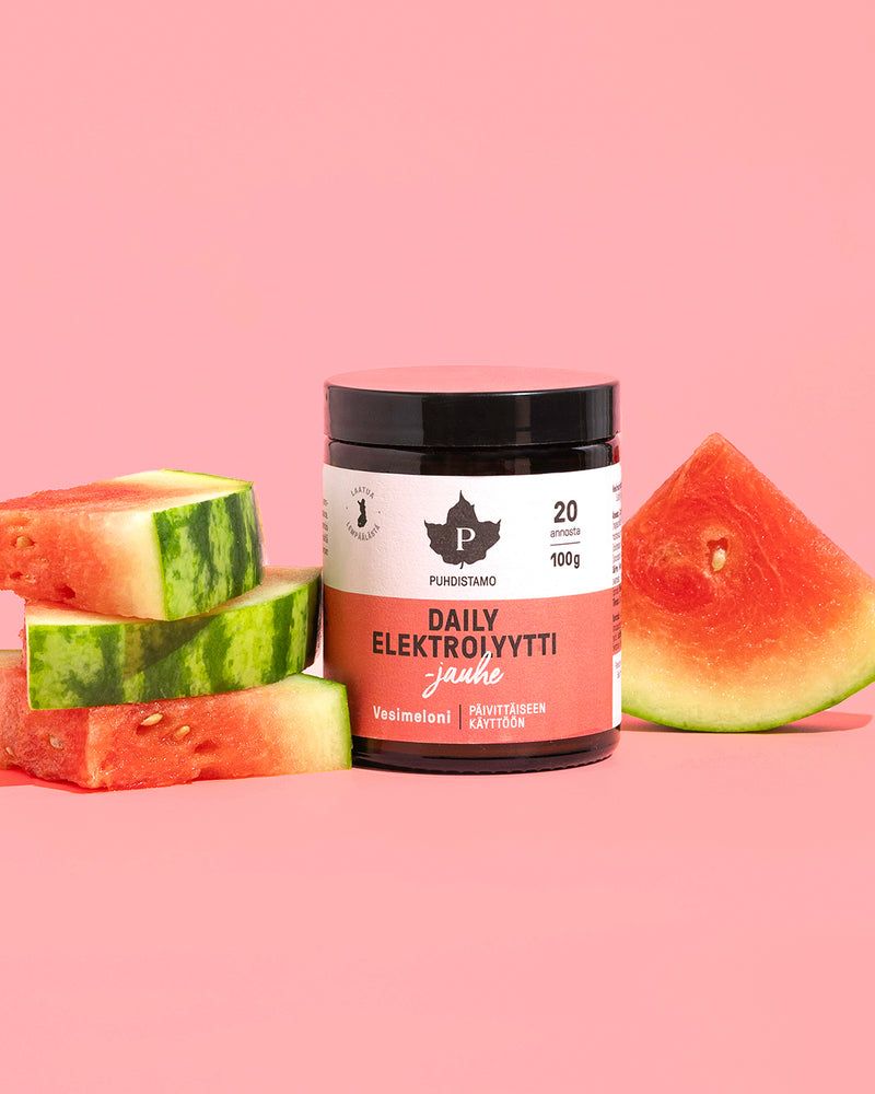 Daily Elektrolyyttijauhe Vesimeloni - 100 g