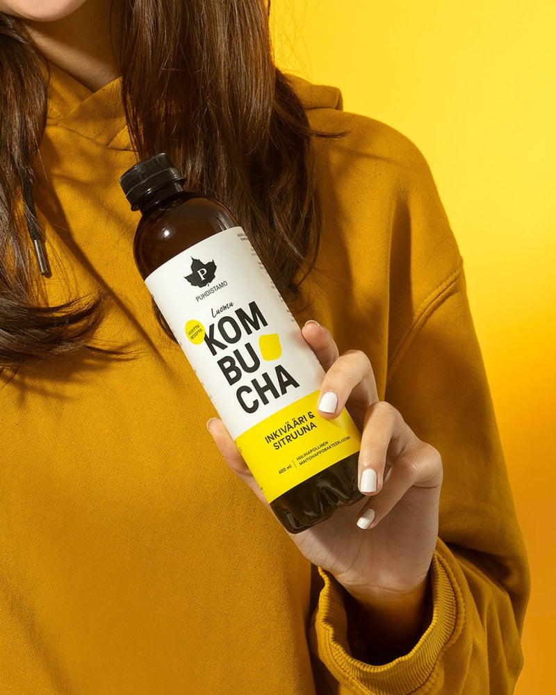 Luomu Kombucha Inkivääri & Sitruuna - 400 ml 12 - pack