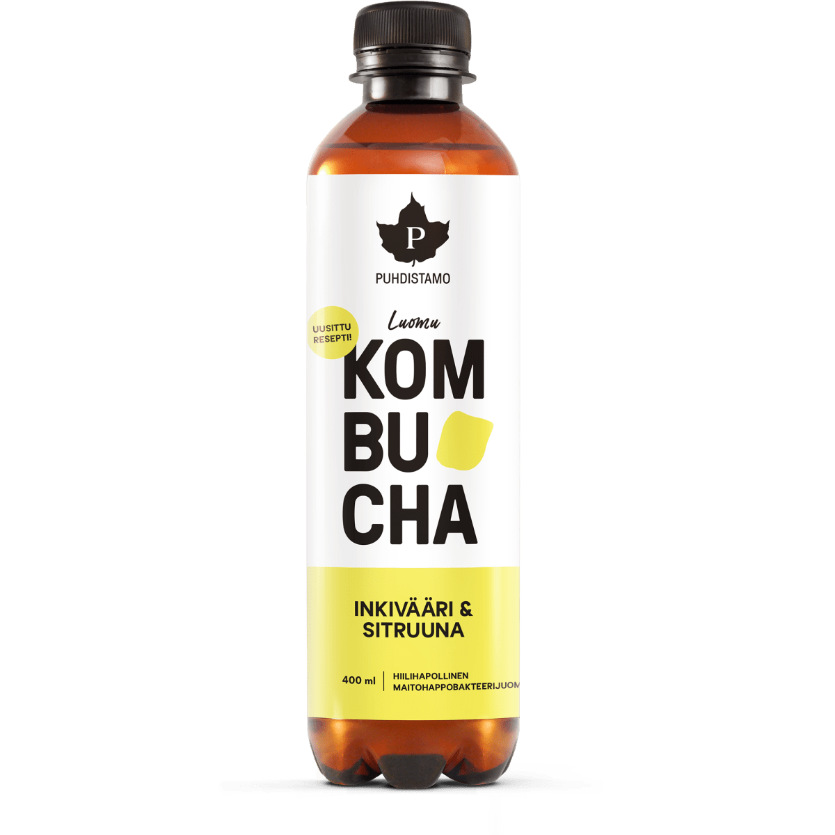 Luomu Kombucha Inkivääri & Sitruuna - 400 ml