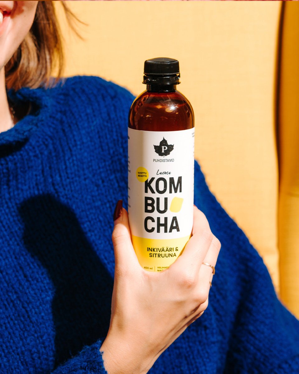 Luomu Kombucha Inkivääri & Sitruuna - 400 ml