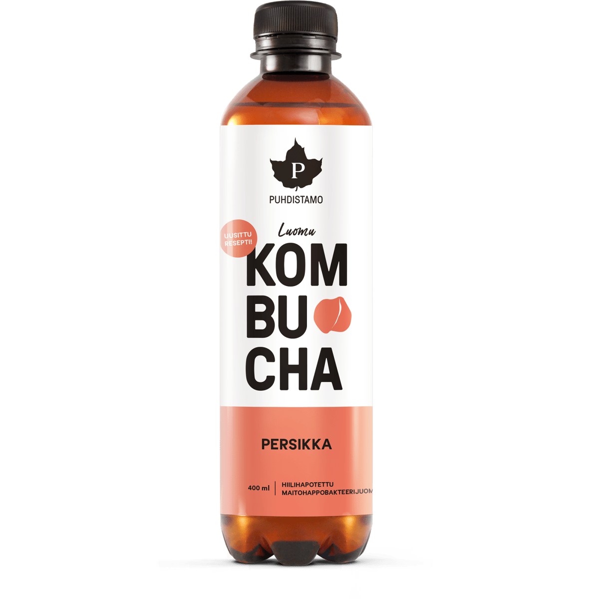Luomu Kombucha Persikka - 400 ml