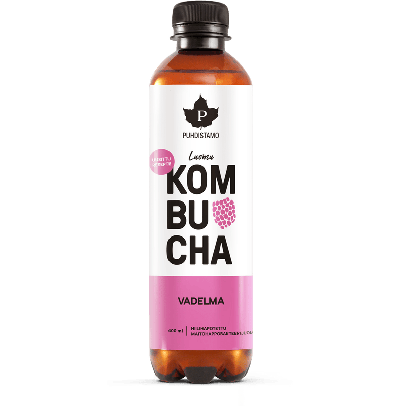 Luomu Kombucha Vadelma - 400 ml
