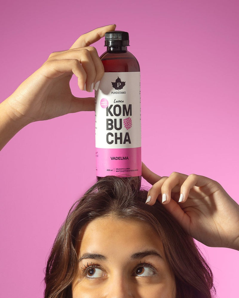 Luomu Kombucha Vadelma - 400 ml