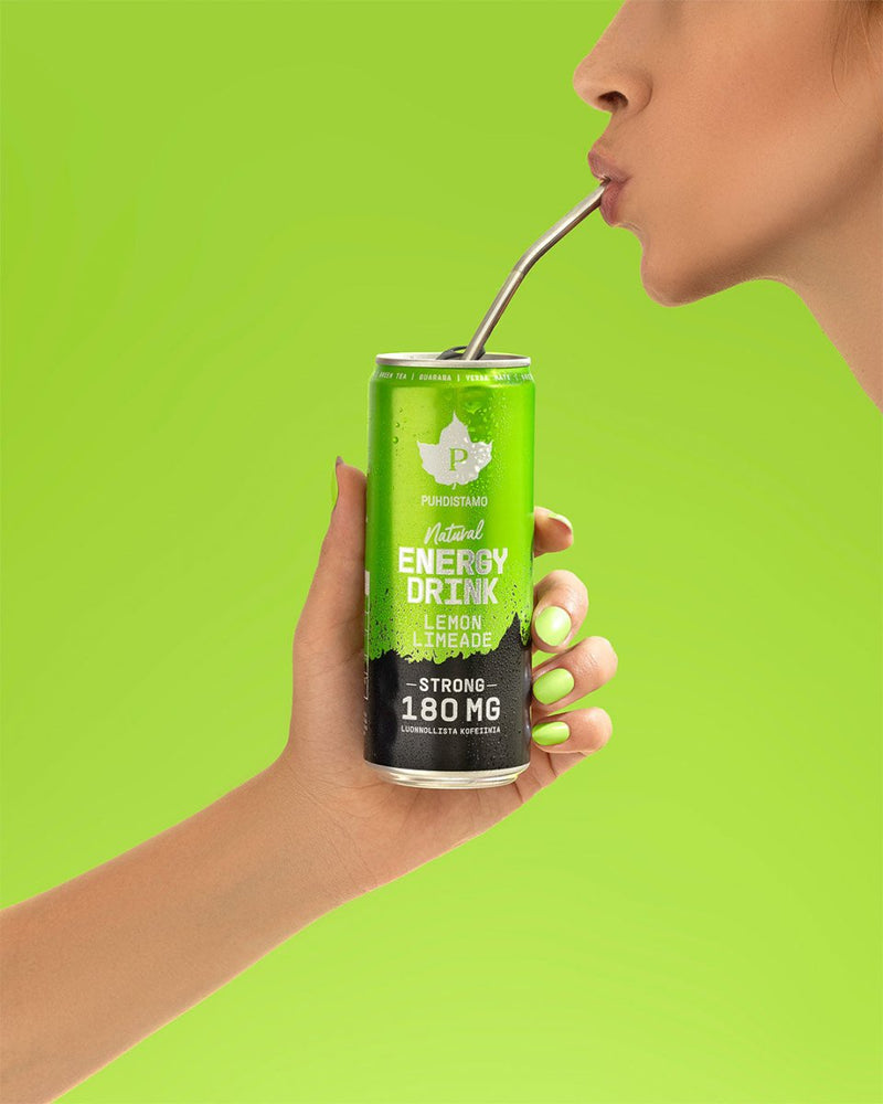 Natural Energy Drink Lemon Limeade Strong - 330 ml 24 - pack