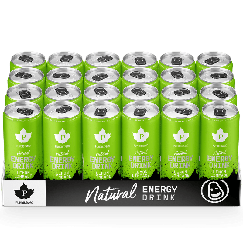 Natural Energy Drink Lemon Limeade Strong - 330 ml 24 - pack
