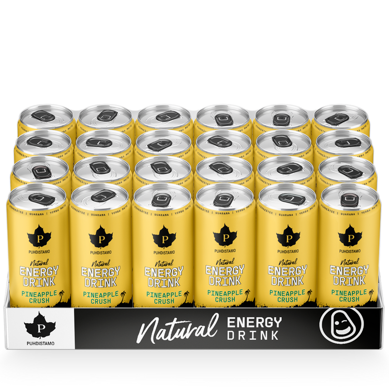 Natural Energy Drink Pineapple Crush Strong - 330 ml 24-pack