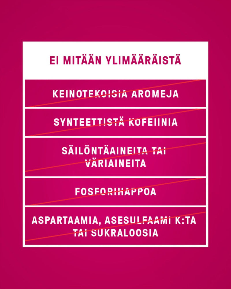 Natural Energy Drink Raspberry Strong - 330 ml 24 - pack