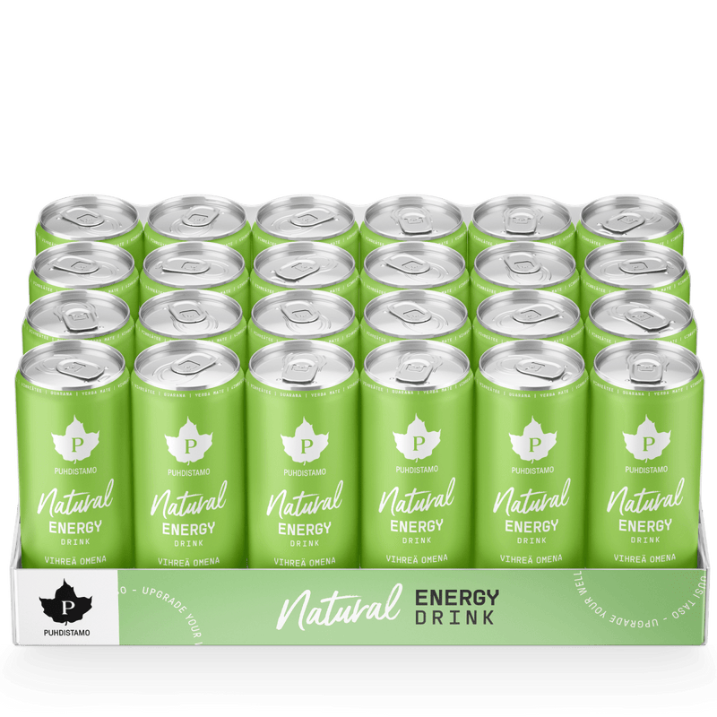 Natural Energy Drink Vihreä omena - 330 ml 24 - pack