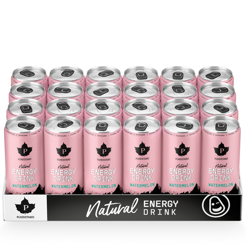 Natural Energy Drink Watermelon Strong - 330 ml 24-pack