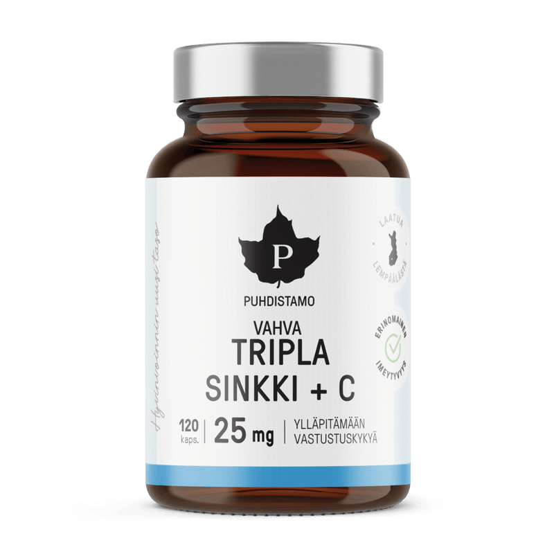 Tripla Sinkki + C 25 mg - 120 kaps