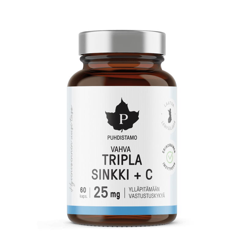 Tripla Sinkki + C 25 mg - 60 kaps