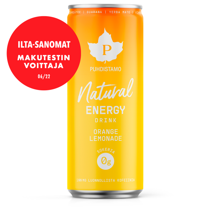 Natural Energy Drink Orange Lemonade - 330 ml