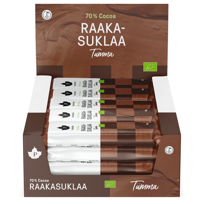 Luomu Raakasuklaa Tumma - 36 g 24-pack