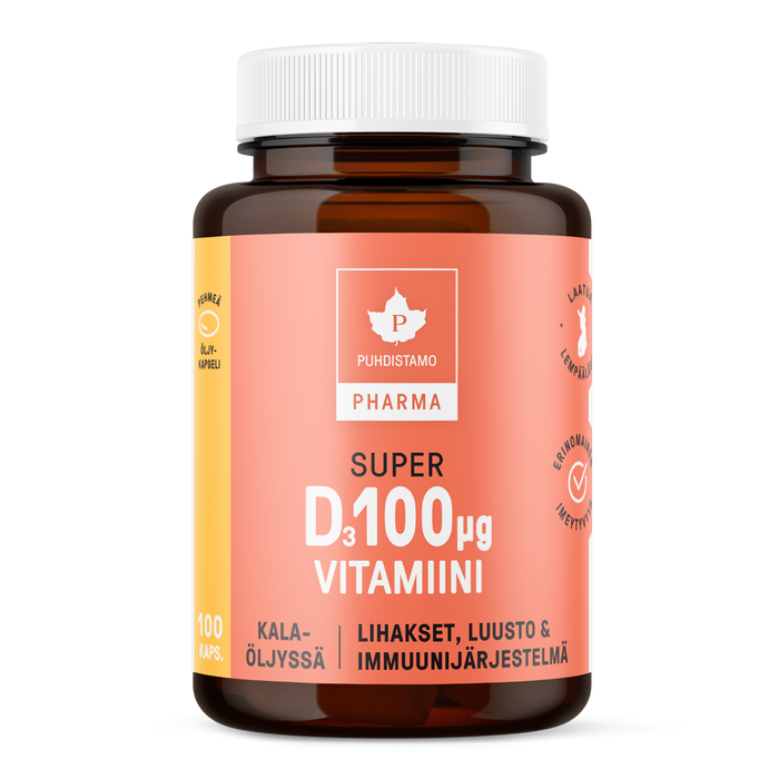 Super D-vitamiini 100 µg - 100 kaps
