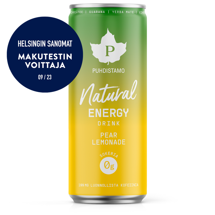 Natural Energy Drink Pear Lemonade - 330 ml