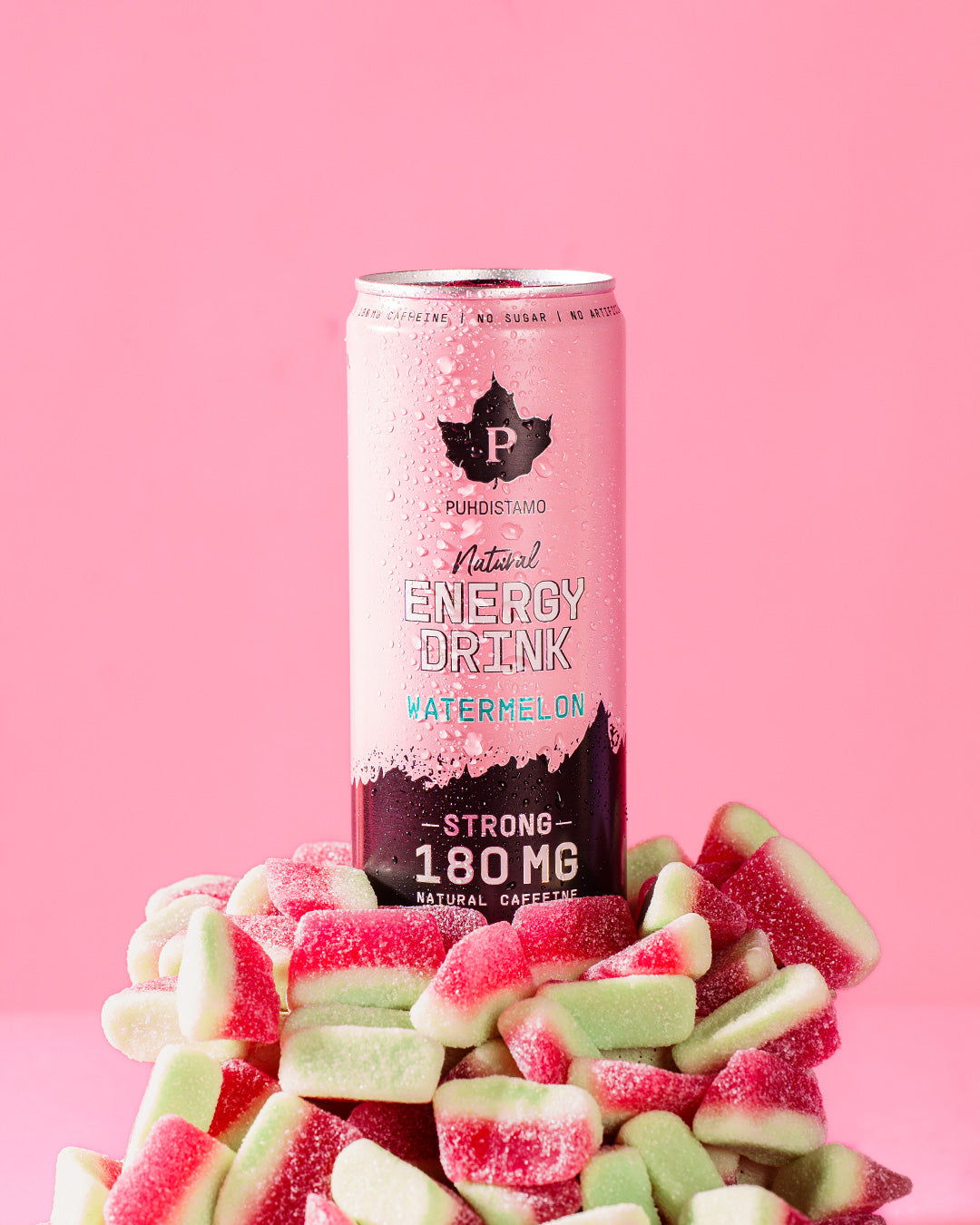 Natural Energy Drink Watermelon Strong - 330 ml 24-pack