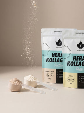 Puhdistamon Hera & Kollageeni Proteiinipussit Vanilja ja Cookies&Cream