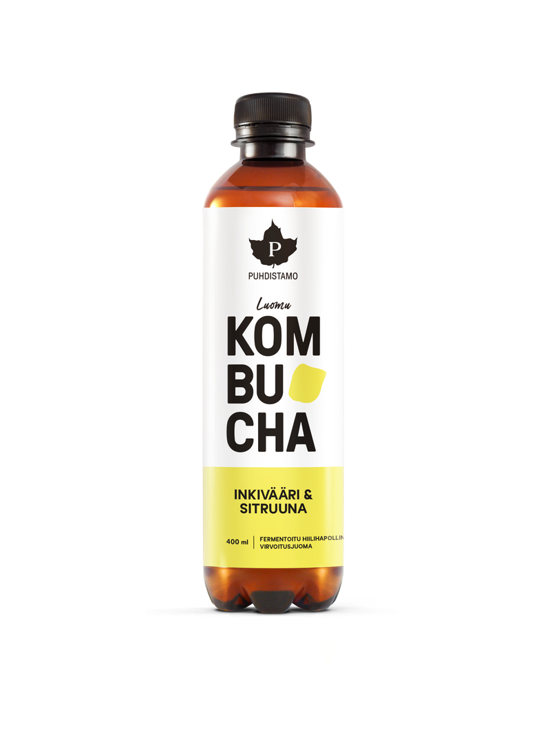 Luomu Kombucha Inkivääri & Sitruuna - 400 ml