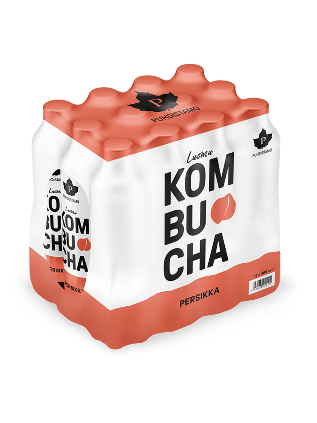 Luomu Kombucha Persikka - 400 ml 12-pack