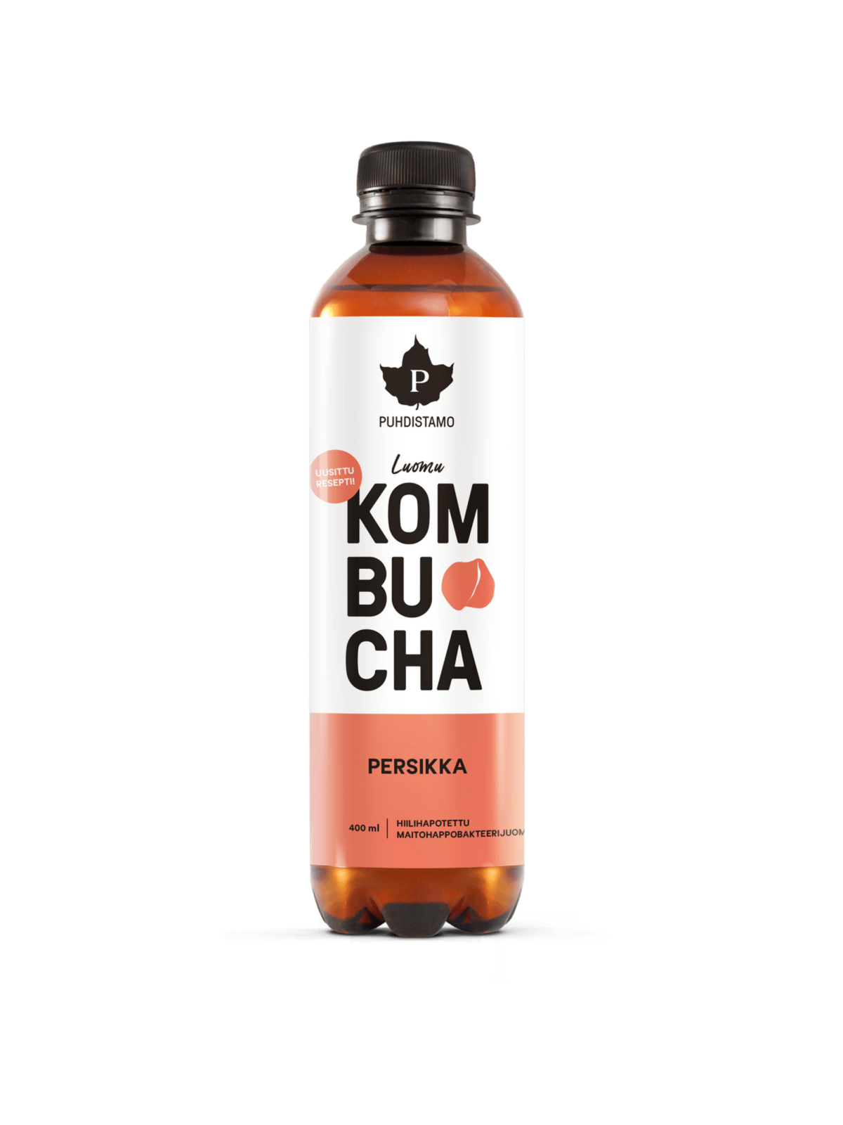 Luomu Kombucha Persikka - 400 ml
