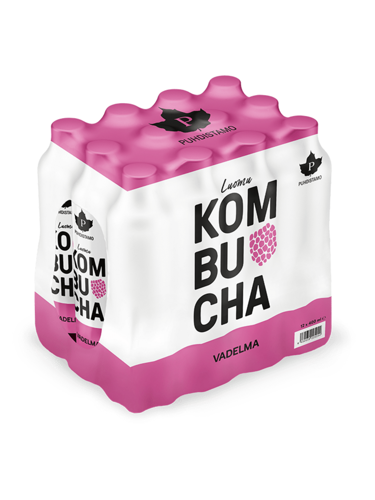 Luomu Kombucha Vadelma - 400 ml 12-pack