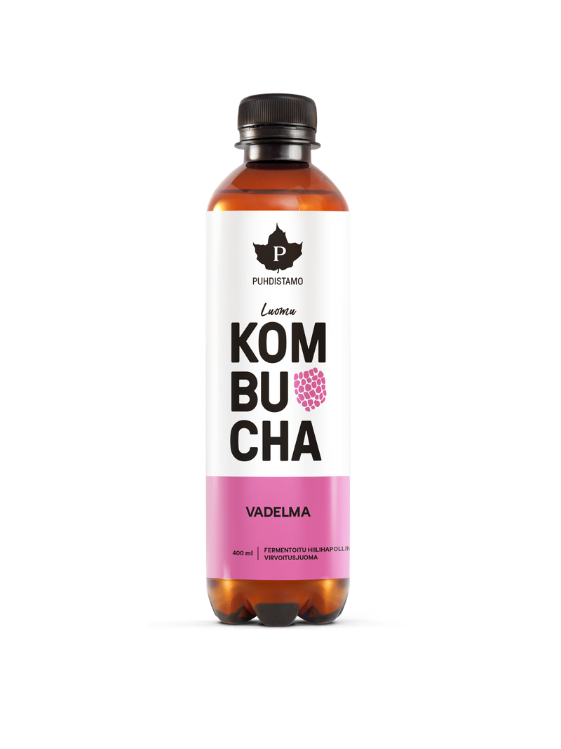 Luomu Kombucha Vadelma - 400 ml
