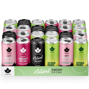 24 cans of mix and match natural energy drinks