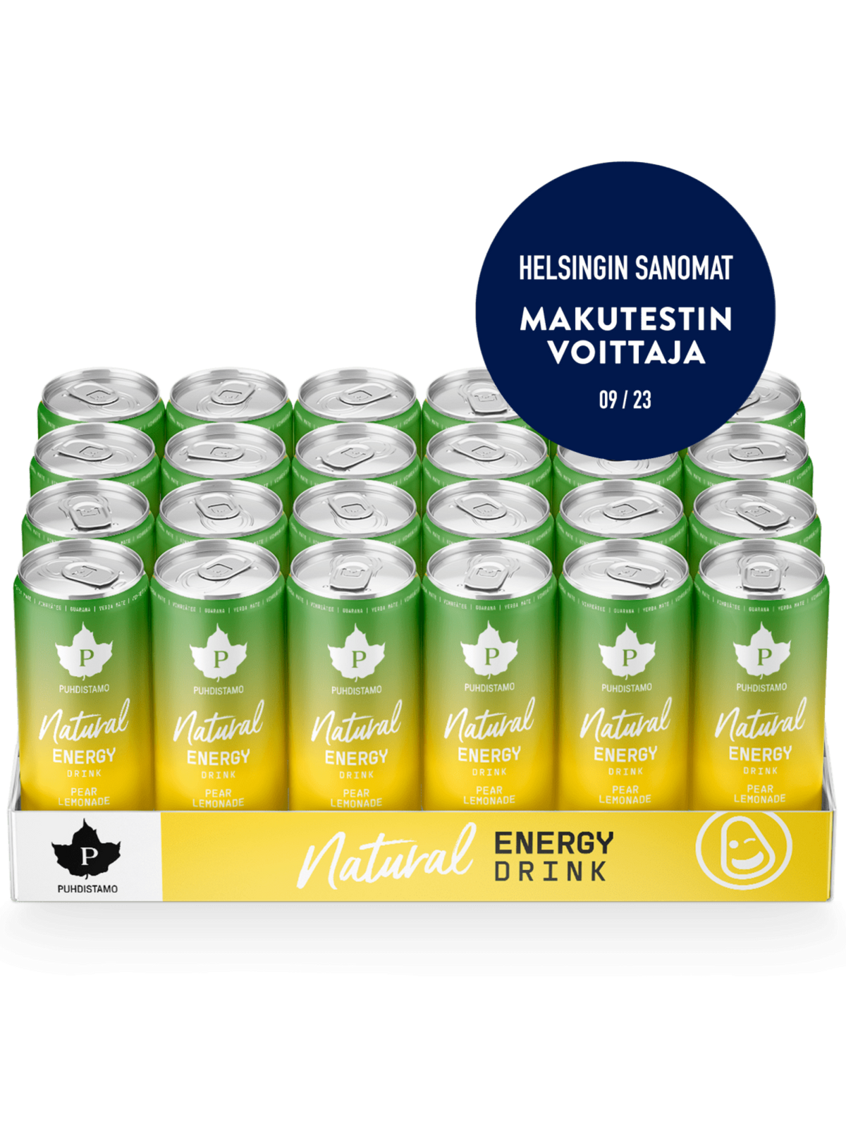 Natural Energy Drink Pear Lemonade - 330 ml 24-pack