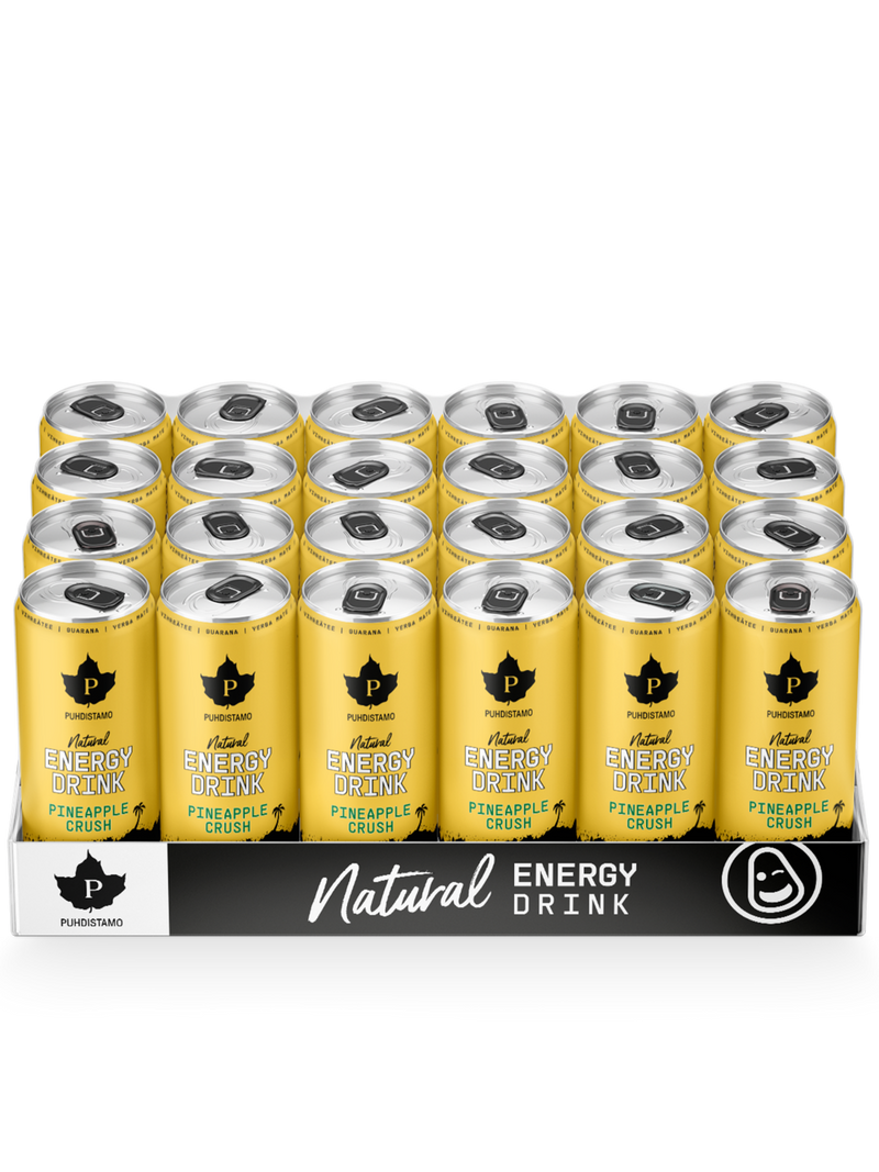 Natural Energy Drink Pineapple Crush Strong - 330 ml 24-pack