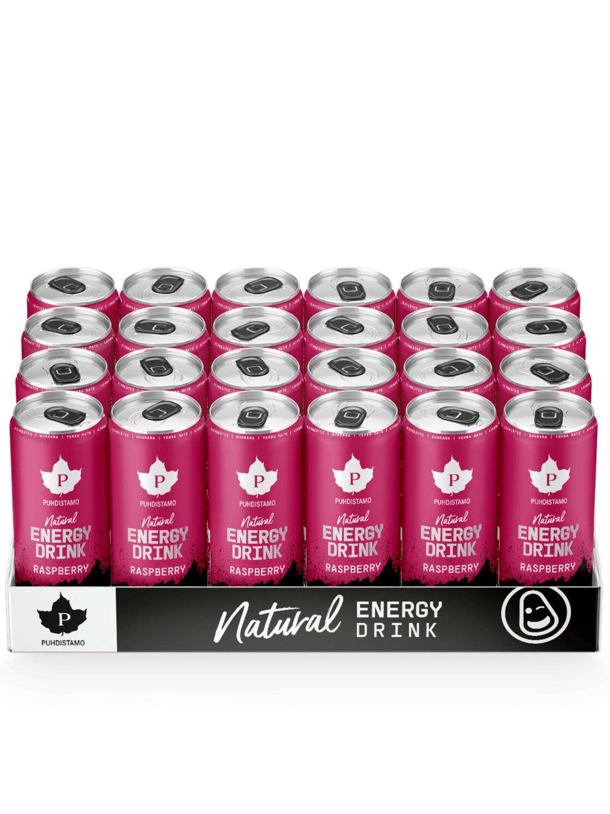 Natural Energy Drink Raspberry Strong - 330 ml 24-pack