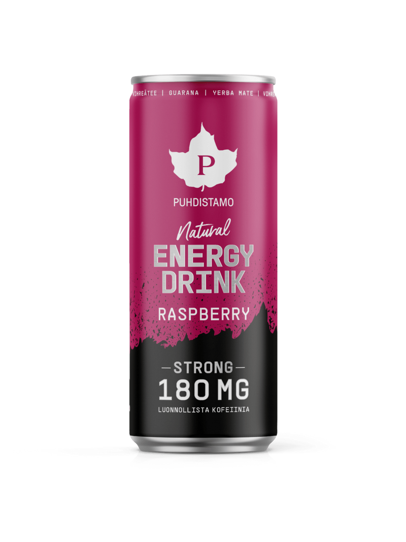 Natural Energy Drink Raspberry Strong - 330 ml