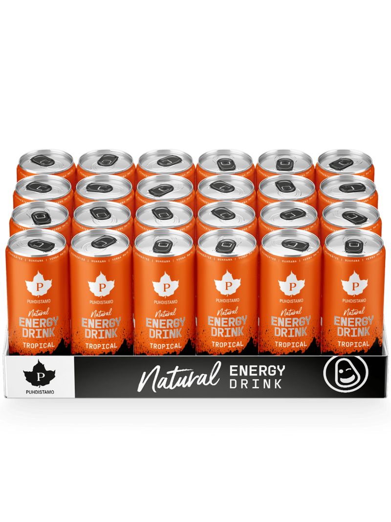 Natural Energy Drink Tropical Strong - 330 ml 24-pack