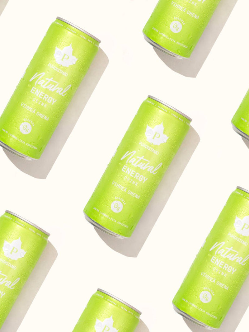 Puhdistamon Natural Energy Drink Vihreä omena tölkkejä