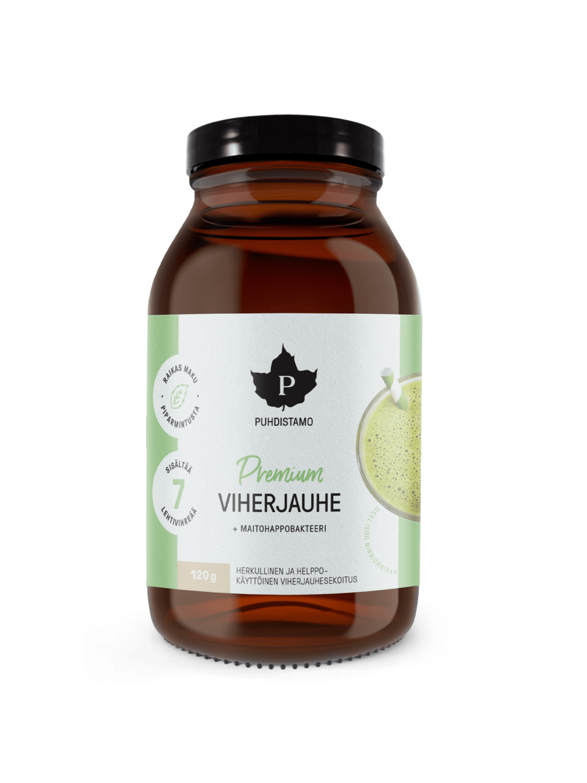 Premium Viherjauhe + Maitohappobakteeri - 120 g