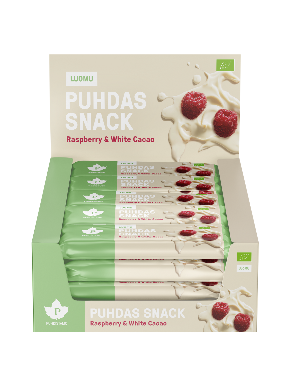 Puhdas Snack™ - Raspberry & White Cacao - 40 g 20-pack