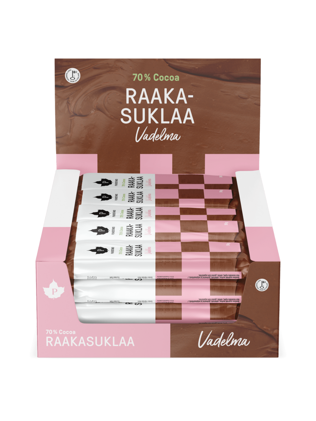 Raakasuklaa Vadelma - 36 g 24-pack