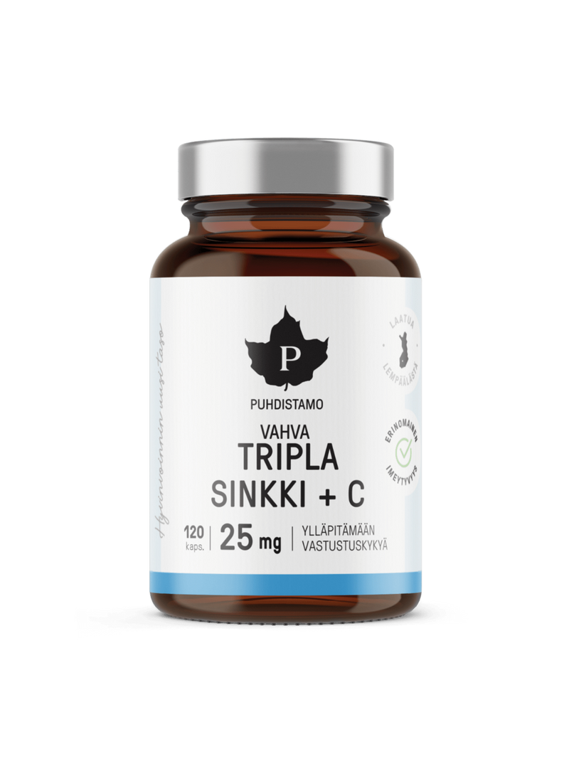 Tripla Sinkki + C 25 mg - 120 kaps