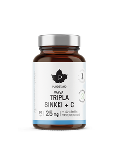 Tripla Sinkki + C 25 mg - 60 kaps
