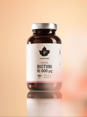 Puhdistamon Vahva Biotiini beige tausta