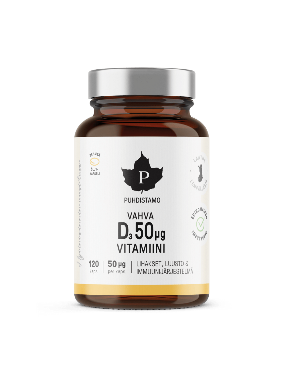 Vahva D-vitamiini 50 μg - 120 kaps