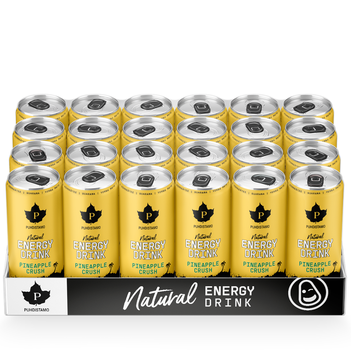 Natural Energy Drink Pineapple Crush Strong - 330 ml 24-pack