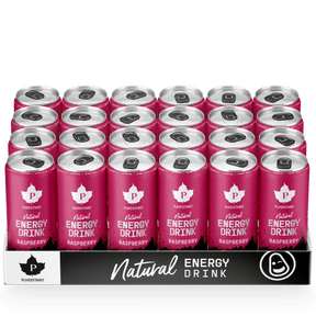 Natural Energy Drink Raspberry Strong - 330 ml 24 - pack