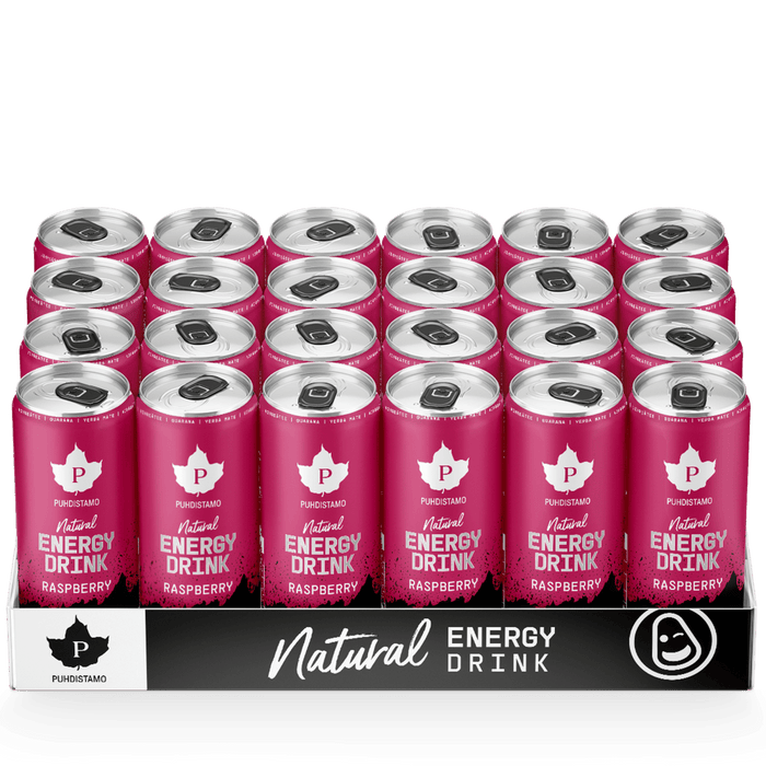 Natural Energy Drink Raspberry Strong - 330 ml 24-pack