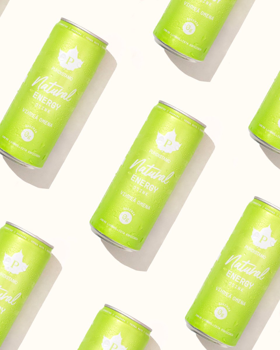 Natural Energy Drink Vihreä omena - 330 ml 24 - pack